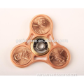 Pure Copper Tri Finger Toy Spinner Hand Metal Fidget Spinner More Than 5 Minutes Long Spin Time